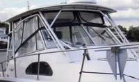 Photo of Grady White Marlin 300, 2000: Hard-Top, Front Visor, Side Curtains, viewed from Starboard Front 