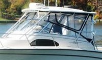 Photo of Grady White Marlin 300, 2005: Hard-Top, Front Visor, Side Curtains, viewed from Port Front 