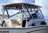 Photo of Grady White Marlin 300, 2007: Hard-Top, Front Visor, Side Curtains, viewed from Starboard Rear 