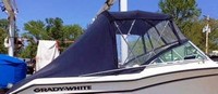 Photo of Grady White Tournament 192, 2002: Bimini Top, Visor, Side Curtains, Aft TransomCurtain, viewed from Starboard Side 