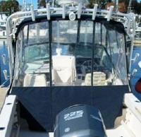 Grady White® Tournament 223 Bimini-Aft-Drop-Curtain-OEM-G2™ Factory Bimini AFT DROP CURTAIN with Eisenglass window(s) zips to back of OEM Bimini-Top (not included) to Floor (Vertical, Not slanted to transom), OEM (Original Equipment Manufacturer)
