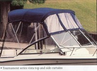 Photo of Grady White all DC Boats, 2000: Bimini Top, Visor, Side Curtains, viewed from Starboard Front Factory Options Page 1 from Catalog 