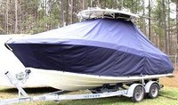 Photo of Hydrasports 2200CC 19xx T-Top Boat-Cover, viewed from Port Front 