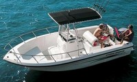 Photo of Hydrasports 230cc, 2005: T-Top Canvas, viewed from Port Top (Factory OEM website photo) 