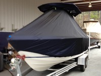 Photo of Hydrasports 2390CC 20xx T-Top Boat-Cover, viewed from Port Front 