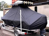 Photo of Key West®, 2020CC 20xx T-Top Boat-Cover, viewed from Port Rear 