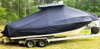 Photo of Key West® 2300CC SS 19xx T-Top Boat-Cover, viewed from Starboard Side 