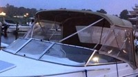 Larson® Cabrio 220 Bimini-Aft-Curtain-OEM-T4™ Factory Bimini AFT CURTAIN with Eisenglass window(s) for Bimini-Top (not included) angles back to Transom area (not vertical), OEM (Original Equipment Manufacturer)
