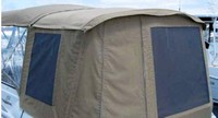 Photo of Larson Cabrio 254, 2000: Bimini Top, Side Curtains, Camper Top, Camper Side Curtains, Camper Aft Curtain, viewed from Port Rear 