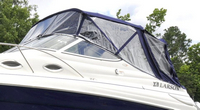 Larson® Cabrio 260 No Arch Bimini-Side-Curtains-OEM-T5™ Pair Factory Bimini SIDE CURTAINS (Port and Starboard sides) with Eisenglass windows zips to sides of OEM Bimini-Top (Not included, sold separately), OEM (Original Equipment Manufacturer)