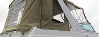 Photo of Larson Cabrio 270, 2000: Arch Bimini Top, Connector, Side Curtains, Camper Top, Camper Side and Aft Curtains, viewed from Starboard Rear 