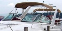 Photo of Larson Cabrio 270, 2001: Arch Bimini Top, Camper Top in Boot, viewed from Port Front 