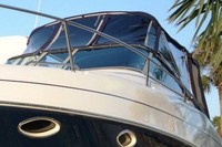 Larson® Cabrio 274 Bimini-Side-Curtains-OEM-T4.5™ Pair Factory Bimini SIDE CURTAINS (Port and Starboard sides) with Eisenglass windows zips to sides of OEM Bimini-Top (Not included, sold separately), OEM (Original Equipment Manufacturer)