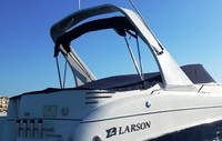 Photo of Larson Cabrio 274, 2006: Bimini Top in Boot, Cockpit Cover, viewed from Starboard Rear 