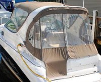 Larson® Cabrio 290 Arch Bimini-Connector-OEM-T5.5™ Factory Front BIMINI CONNECTOR Eisenglass Window Set (also called Windscreen, typically 3 front panels, but 1 or 2 on some boats) zips between Bimini-Top (not included) and Windshield. (NO Bimini-Top OR Side-Curtains, sold separately), OEM (Original Equipment Manufacturer)