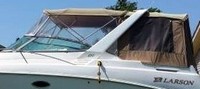 Photo of Larson Cabrio 290, 2001: Bimini Top, Connector, Side Curtains, Camper Top, Camper Side and Aft Curtains, viewed from Port Side 