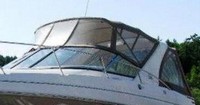 Photo of Larson Cabrio 330 Mid Cabin, 2008: Bimini Top, Front Connector, Side Curtains, Camper Top, Camper Side Curtains, viewed from Port Front 
