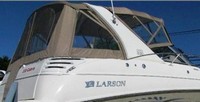 Photo of Larson Cabrio 330, 2007: Bimini Top, Connector, Side Curtains, Camper Top, Camper Side Curtains, Camper Aft Curtain, viewed from Starboard Rear 