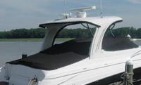Larson® Cabrio 370 Day Cruiser Cockpit-Cover-OEM-T6™ Factory Snap-On COCKPIT COVER with Adjustable Aluminum Support Pole(s) and reinforced Snap(s) for Pole alignment in Center of Cover on Larger Cockpit-Covers, OEM (Original Equipment Manufacturer)