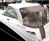 Photo of Larson Cabrio 370 Day Cruiser, 2007: Hard-Top, Front Hard-Top, Connector, Side Curtains, Camper Top, Camper Side and Aft Curtains, viewed from Port Rear 