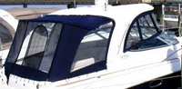 Photo of Larson Cabrio 370 Day Cruiser, 2008: Hard-Top, Front Hard-Top, Connector, Side Curtains, Camper Top, Camper Side and Aft Curtains, viewed from Starboard Rear 