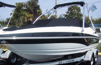 Photo of Larson Senza 206 Std WindShield, 2011:, Bow Cover Cockpit Cover, viewed from Port Front 