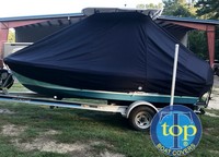 Mako® 171CC T-Top-Boat-Cover-Elite-949™ Custom fit TTopCover(tm) (Elite(r) Top Notch(tm) 9oz./sq.yd. fabric) attaches beneath factory installed T-Top or Hard-Top to cover boat and motors