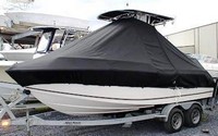 Photo of Mako 192CC 20xx T-Top Boat-Cover, viewed from Port Front 