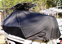 Mako® 212CC T-Top-Boat-Cover-Sunbrella-1399™ Custom fit TTopCover(tm) (Sunbrella(r) 9.25oz./sq.yd. solution dyed acrylic fabric) attaches beneath factory installed T-Top or Hard-Top to cover entire boat and motor(s)