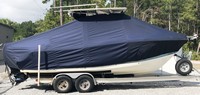 Photo of Mako 232cc 20xx T-Top Boat-Cover, viewed from Starboard Side 