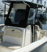 Photo of Mako 234CC, 2007: Factory T-Top, Front Spray Visor T-Top, Side Curtains, viewed from Port Front 