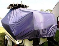 Mako® 284CC T-Top-Boat-Cover-Elite-1949™ Custom fit TTopCover(tm) (Elite(r) Top Notch(tm) 9oz./sq.yd. fabric) attaches beneath factory installed T-Top or Hard-Top to cover boat and motors