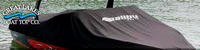 Malibu® 21 Sunsetter LXI Mooring-Cover-Logo-Sunbrella-OEM-G1.5™ Factory MOORING COVER (NO Ski/Wake Tower) with Boat Manufacturers Logo, OEM (Original Equipment Manufacturer)