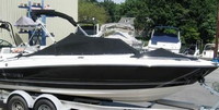 Photo of Monterey 194 FS, 2008: Bimini Top in Boot, Bow Cover Cockpit Cover, viewed from Starboard Front 