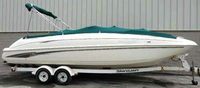 Photo of Monterey 240 Explorer Sport, 1999: Bimini Top in Boot, Cockpit Cover, viewed from Starboard Side 