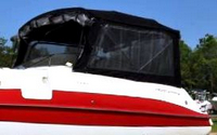 Photo of Monterey 240 Explorer Sport, 2002: Bimini Top, Front Visor, Side Curtains, Aft Curtain, viewed from Port Front 