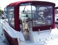 Photo of Monterey 250 CR, 2006: Bimini Top, Front Connector, Side Curtains, Aft Curtain, viewed from Starboard Rear 