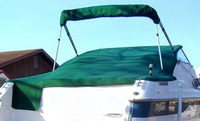 Monterey® 256 Cruiser Cockpit-Cover-Bimini-Camper-Cutouts-OEM-G0™ Factory Snap-On COCKPIT-COVER with Cutouts (openings) for Bimini-Top AND Camper-Top Frames, Adjustable Support Pole(s) and reinforced Snap(s) or Grommet(s) inside Cover for Tip of Pole(s), OEM (Original Equipment Manufacturer)