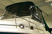 Photo of Monterey 256 Cruiser, 1998: Bimini Top, Front Connector, Side Curtains Bimini Aft Curtain, viewed from Port Front 2 