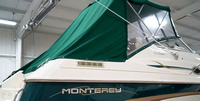 Photo of Monterey 256 Cruiser, 1998: Bimini Top, Front Connector, Side Curtains Bimini Aft Curtain, viewed from Starboard Rear 