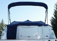 Monterey® 260 Sport Cruiser No Arch Cockpit-Cover-OEM-G10™ Factory Snap-On COCKPIT-COVER with Adjustable Support Pole(s) fitting into reinforced Snap(s) or Grommet(s), OEM (Original Equipment Manufacturer)