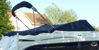 Photo of Monterey 260 Sport Cruiser NO Arch, 2009: Bimini Top in Boot, Cockpit Cover, viewed from Starboard Rear 