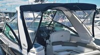 Monterey® 260 Sport Yacht Hard Top Hard-Top-Visor-and-Valance-OEM-G0™ Factory Hard-Top Front VISOR and VALANCE (Zipper Strip for Track) front window set (1, 2 or 3 front panels) connects to front of factory Hard Top, OEM (Original Equipment Manufacturer)