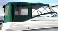 Monterey® 262 Cruiser Bimini-Visor-OEM-G1™ Factory Front VISOR Eisenglass Window Set (typ. 3 front panels, but 1 or 2 on some boats) zips between front of OEM Bimini-Top (not included) and Windshield (NO Side-Curtains, sold separately), OEM (Original Equipment Manufacturer)