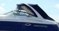 Photo of Monterey 265 Cruiser, 2004: Bimini Top, Front Connector, Side Curtains, Arch-Aft-Top and Curtains, viewed from Port Side 