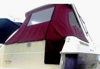 Photo of Monterey 276 Cruiser Arch, 1997: Bimini Top Valance, Front Visor, Side Curtains, Aft Curtain, viewed from Starboard Rear 