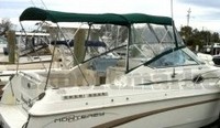 Photo of Monterey 276 Cruiser No Arch, 1998: Bimini Top, Visor, Side Curtains, Aft Curtains, Camper Top, viewed from Starboard Rear 