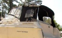 Photo of Monterey 276 Cruiser No Arch, 1999: Bimini Top, Front 3 Panel Visor, Side Curtains, Camper Top, Camper Side Curtains Radar Arch, viewed from Port Rear 