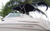 Photo of Monterey 282 Cruiser No Arch, 2005: Bimini Top, Camper Top in Boot, viewed from Port Rear 