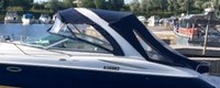 Photo of Monterey 298 Sport Cruiser Arch, 2002: Bimini Top, Front Connector, Side Curtains, Arch-Aft-Top, Arch Aft Curtain, viewed from Port Side 